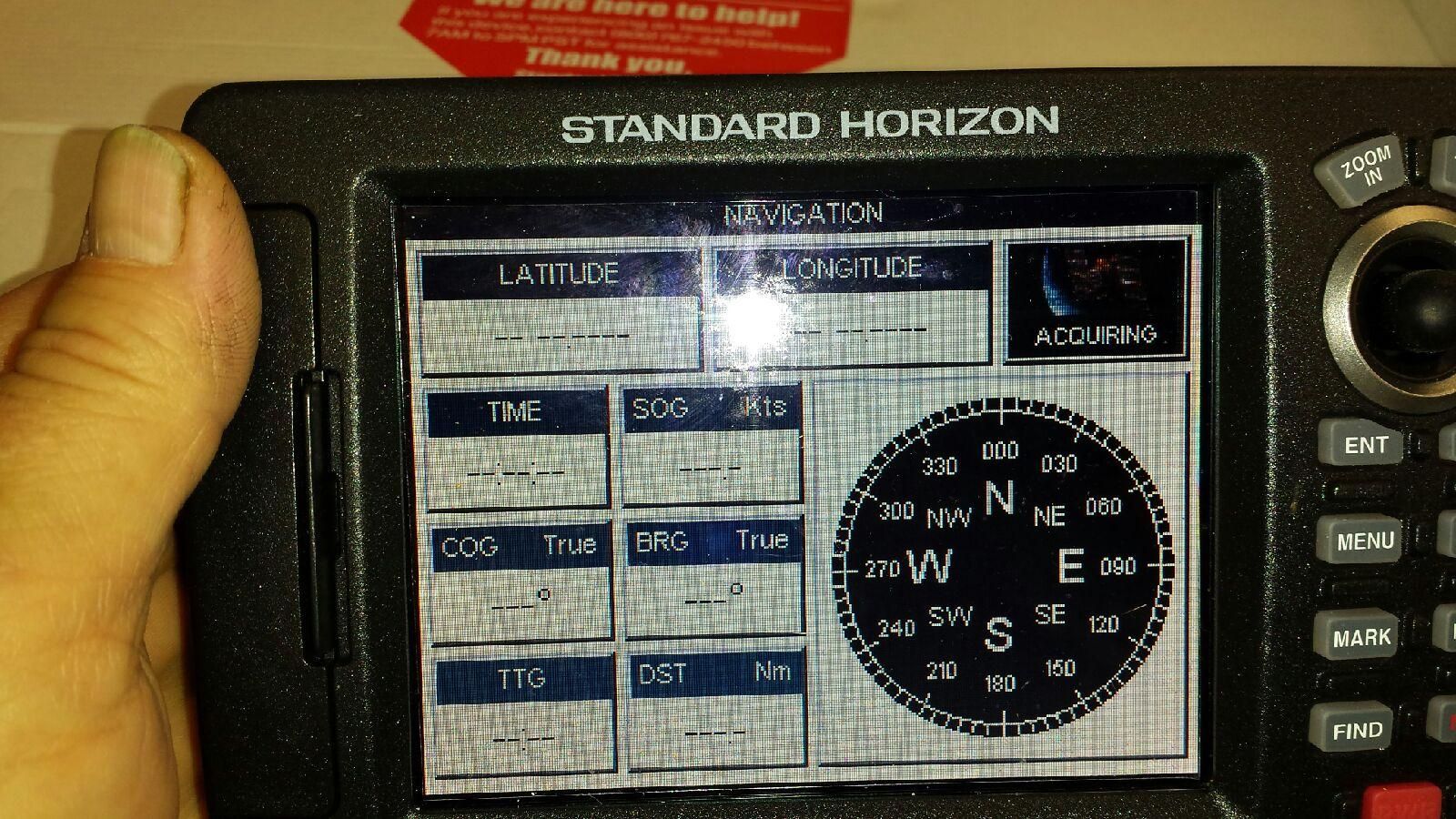 Standard Horizon CP180i Chartplotter with CMap card 500 Bloodydecks